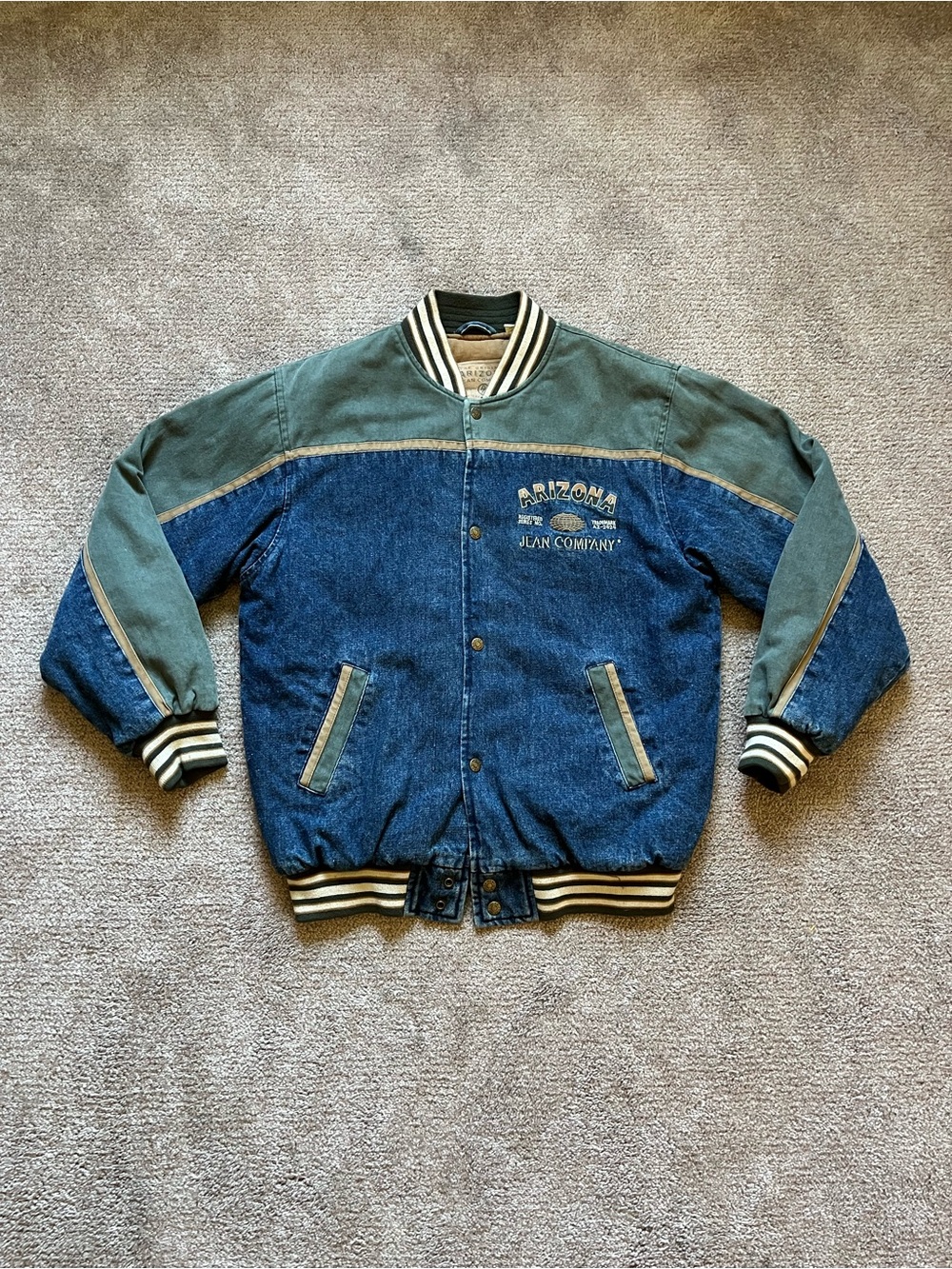 VTG 90’s Arizona Jean Co. Denim Varsity Jacket